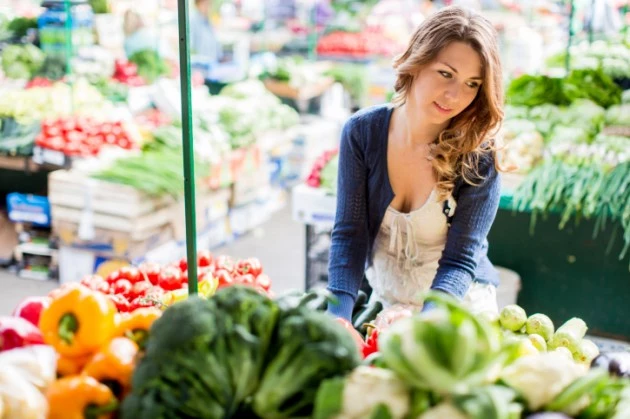 Young woman at the market