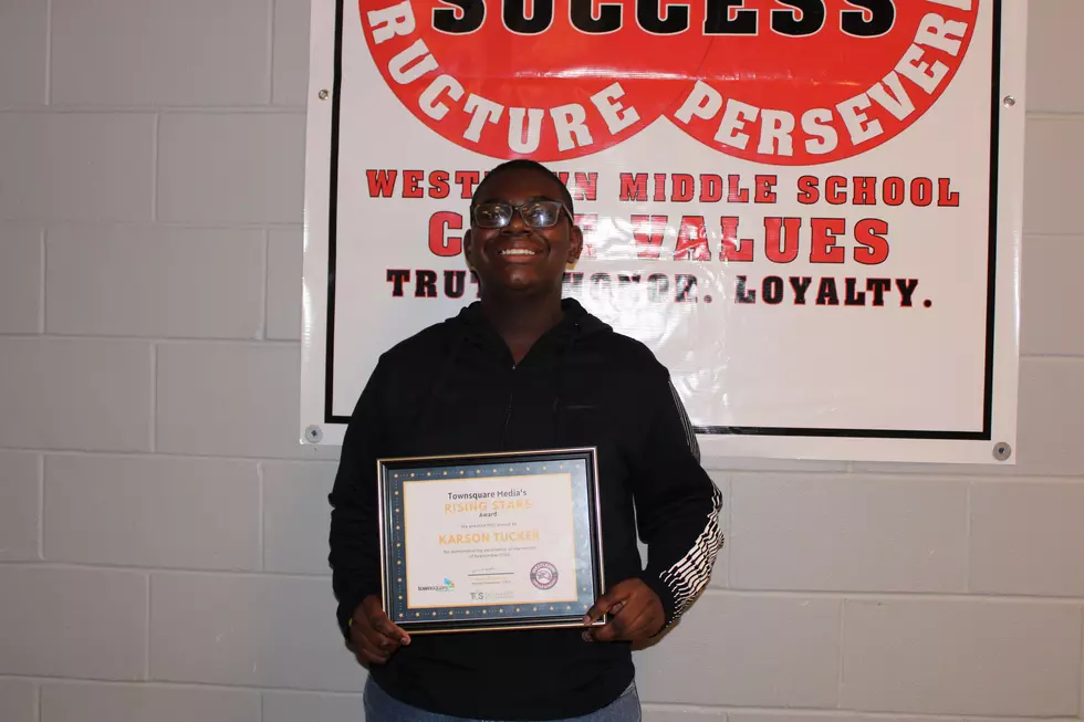 Westlawn Middle School’s Rising Star Student of the Month Recipient: Karson Tucker